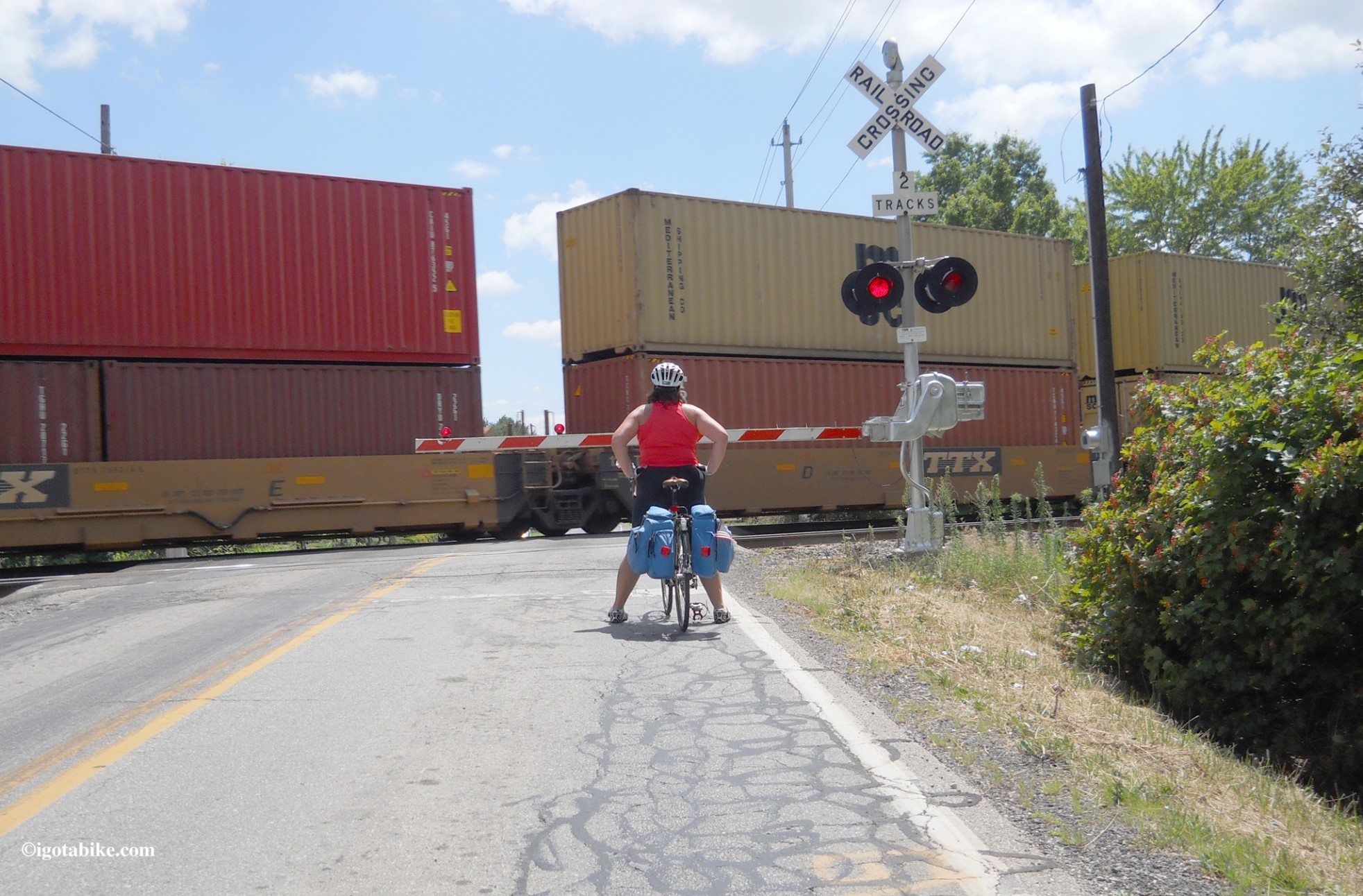 When bicycling in Lorain County you will encounter the main line tracks and the trains are going very fast!