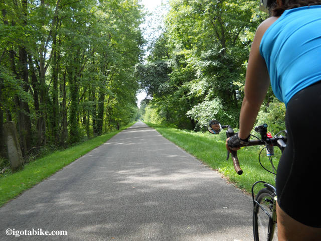 The North Coast Inland Trail is scenic and wooded. It is smooth and paved for 13 miles.