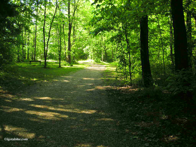 The Butler KOA has lots of bonuses and really nice wooded sites. With a vehicle it is easy to drive from the KOA to some of the best bicycle trails in Ohio.