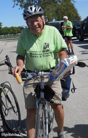 Gene Pass is known to accumulate somewhere between 4000 and 5000 miles on his bicycle every year. We often wondered, what is his secret? Now we know the answer. Twinkies! 