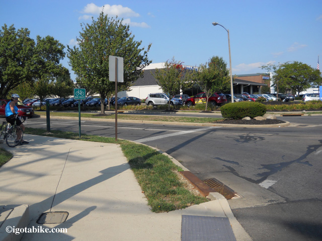 Intersection of Charring Cross Road and Schrock Road where you will find the Westerville bike trail terminus.