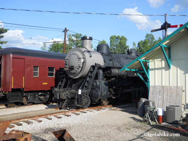 There is a lot to see at the Ohio Railway Museum and it makes an un-missable landmark to turn right onto E North Street from Proprietors Road. (unless you are so busy looking at the the trains that you fail to notice that E North is directly across the street from the trains!)