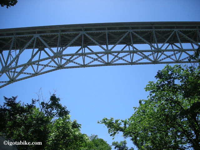 The Jeremiah Morrow Bridge is the highest interstate bridge in Ohio at 239 feet above the Little Miami River and is 2,230 feet long. 