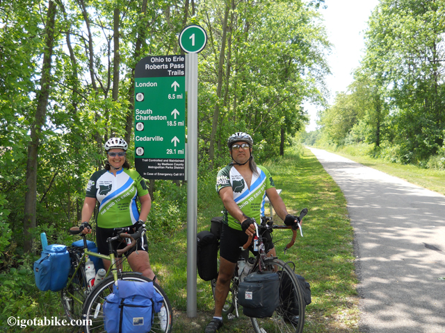 The Roberts Pass Section of the Ohio to Erie Trail on the 2012 summer tour.